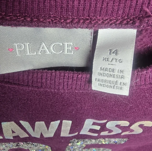 The Children's Place Girl's Sequinned 25 Sweatshirt and Pants Set Sz 14 - Picture 8 of 9